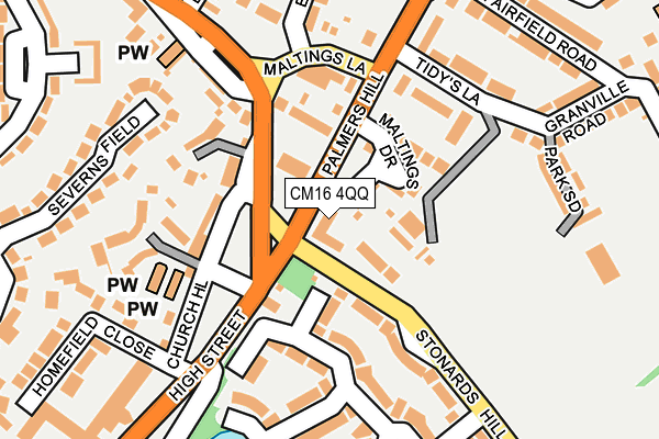 CM16 4QQ map - OS OpenMap – Local (Ordnance Survey)