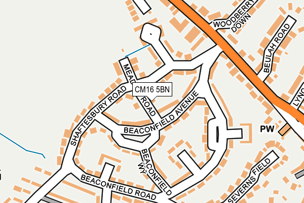 CM16 5BN map - OS OpenMap – Local (Ordnance Survey)