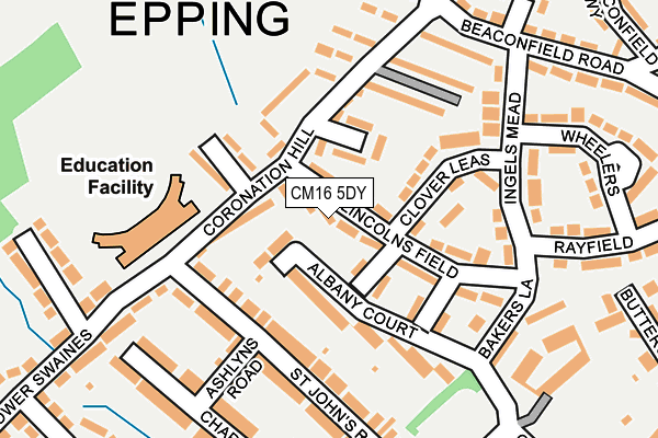 CM16 5DY map - OS OpenMap – Local (Ordnance Survey)