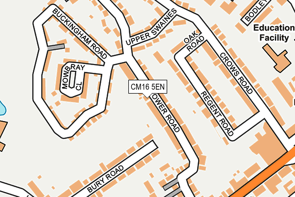 CM16 5EN map - OS OpenMap – Local (Ordnance Survey)