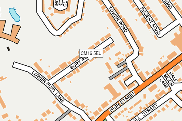 CM16 5EU map - OS OpenMap – Local (Ordnance Survey)