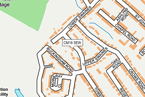 CM16 5EW map - OS OpenMap – Local (Ordnance Survey)