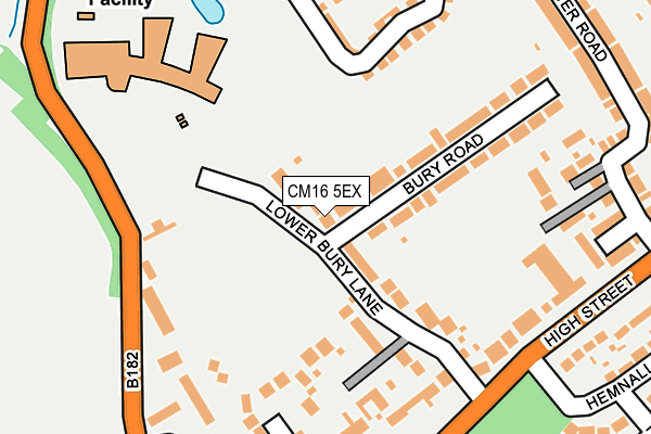CM16 5EX map - OS OpenMap – Local (Ordnance Survey)