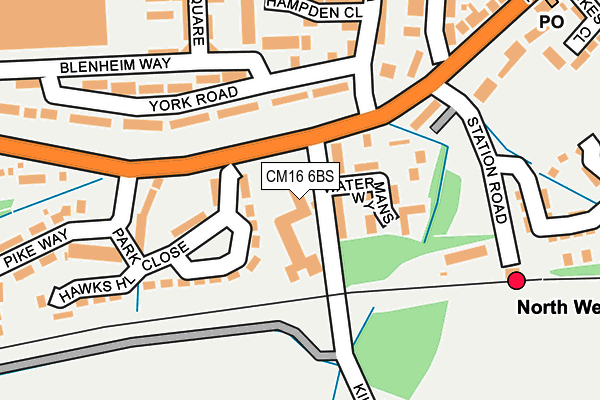 CM16 6BS map - OS OpenMap – Local (Ordnance Survey)