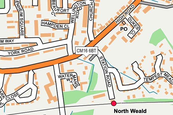 CM16 6BT map - OS OpenMap – Local (Ordnance Survey)