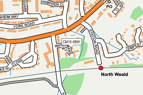 CM16 6BW map - OS OpenMap – Local (Ordnance Survey)