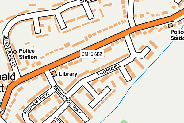 CM16 6BZ map - OS OpenMap – Local (Ordnance Survey)