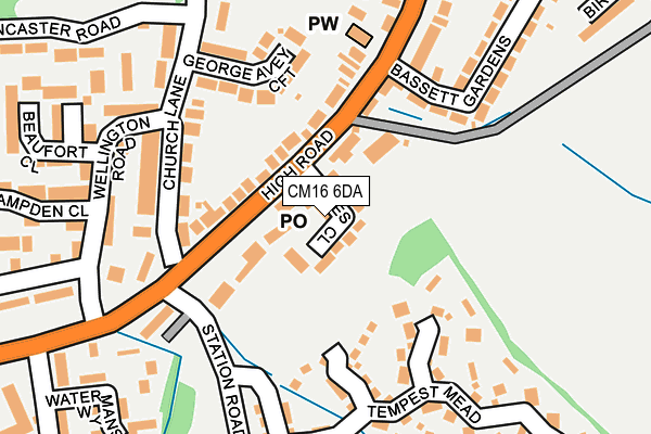CM16 6DA map - OS OpenMap – Local (Ordnance Survey)