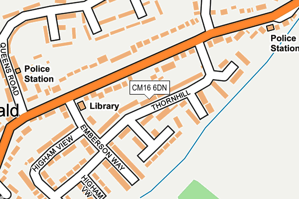 CM16 6DN map - OS OpenMap – Local (Ordnance Survey)