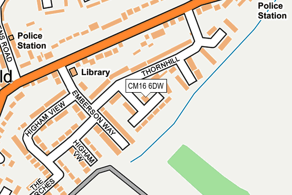 CM16 6DW map - OS OpenMap – Local (Ordnance Survey)