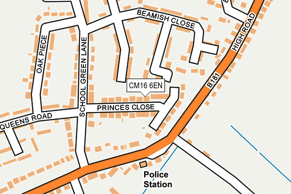 CM16 6EN map - OS OpenMap – Local (Ordnance Survey)