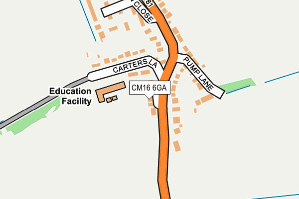 CM16 6GA map - OS OpenMap – Local (Ordnance Survey)