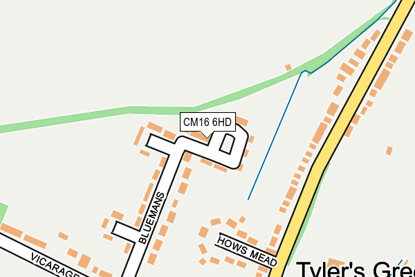 CM16 6HD map - OS OpenMap – Local (Ordnance Survey)