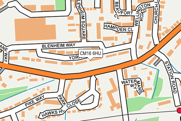 CM16 6HU map - OS OpenMap – Local (Ordnance Survey)