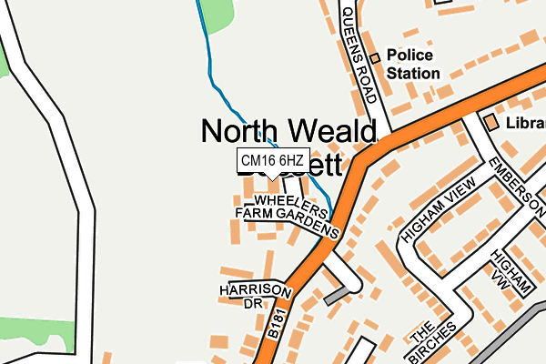 CM16 6HZ map - OS OpenMap – Local (Ordnance Survey)