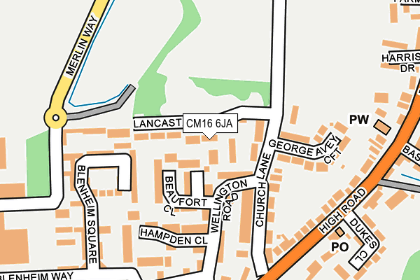 CM16 6JA map - OS OpenMap – Local (Ordnance Survey)