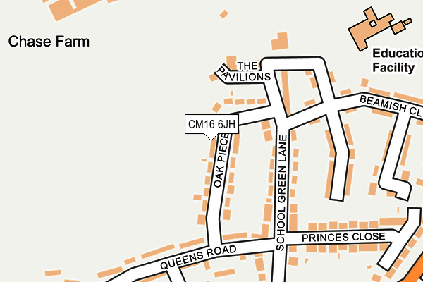 CM16 6JH map - OS OpenMap – Local (Ordnance Survey)