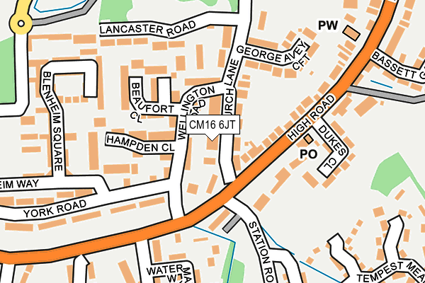 CM16 6JT map - OS OpenMap – Local (Ordnance Survey)