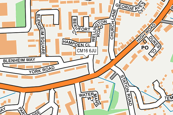 CM16 6JU map - OS OpenMap – Local (Ordnance Survey)