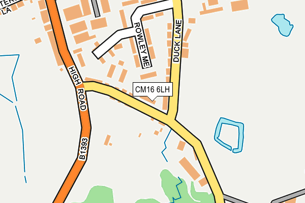 CM16 6LH map - OS OpenMap – Local (Ordnance Survey)