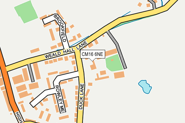 CM16 6NE map - OS OpenMap – Local (Ordnance Survey)