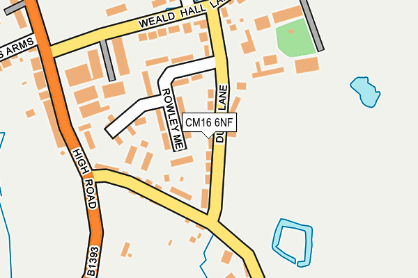 CM16 6NF map - OS OpenMap – Local (Ordnance Survey)
