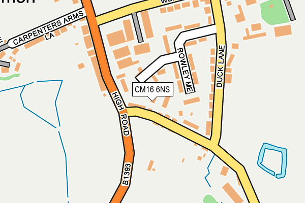 CM16 6NS map - OS OpenMap – Local (Ordnance Survey)