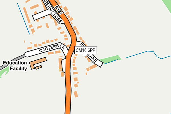 CM16 6PP map - OS OpenMap – Local (Ordnance Survey)