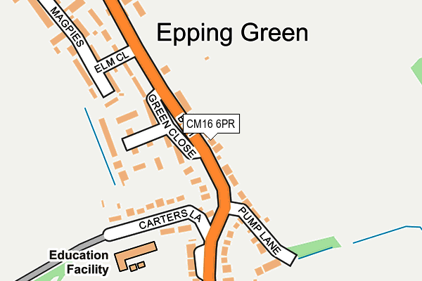 CM16 6PR map - OS OpenMap – Local (Ordnance Survey)