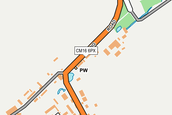 CM16 6PX map - OS OpenMap – Local (Ordnance Survey)