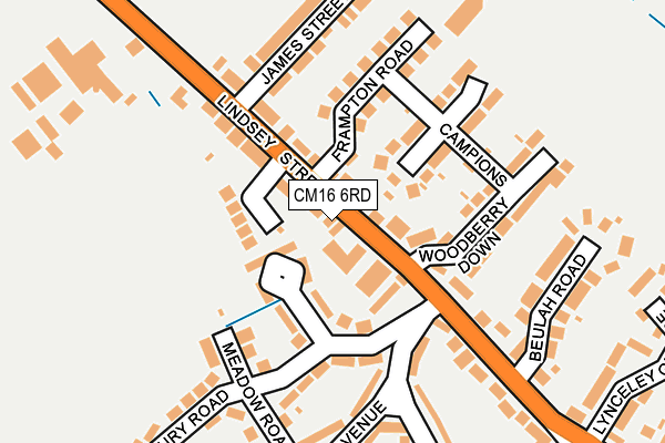 CM16 6RD map - OS OpenMap – Local (Ordnance Survey)
