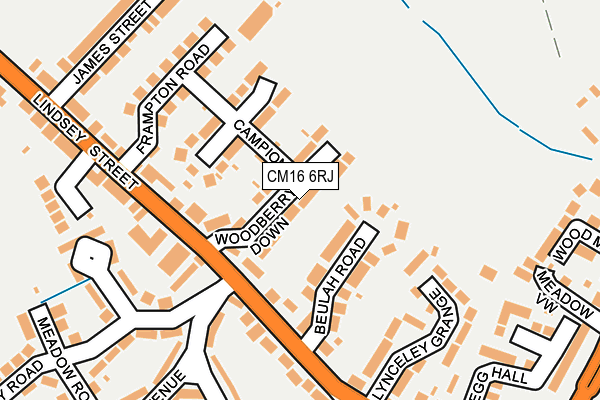 CM16 6RJ map - OS OpenMap – Local (Ordnance Survey)