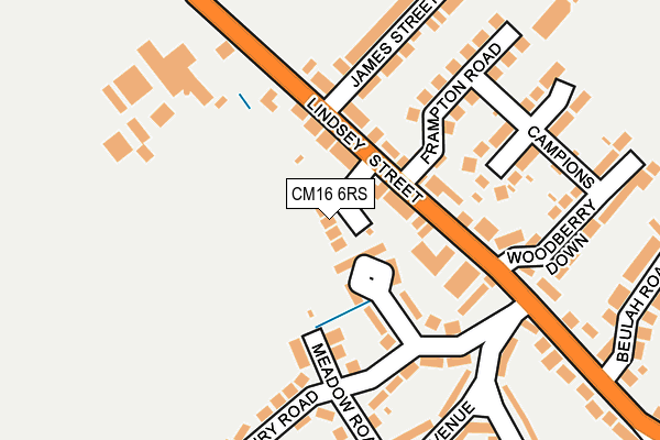 CM16 6RS map - OS OpenMap – Local (Ordnance Survey)