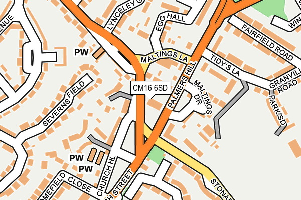CM16 6SD map - OS OpenMap – Local (Ordnance Survey)