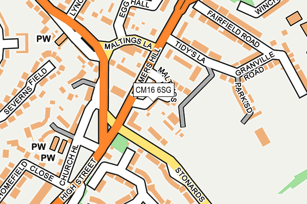 CM16 6SG map - OS OpenMap – Local (Ordnance Survey)
