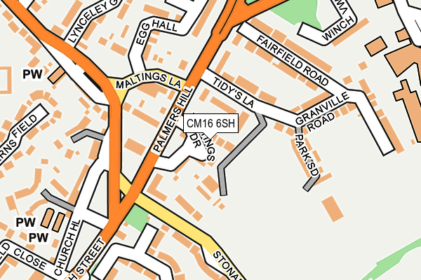 CM16 6SH map - OS OpenMap – Local (Ordnance Survey)