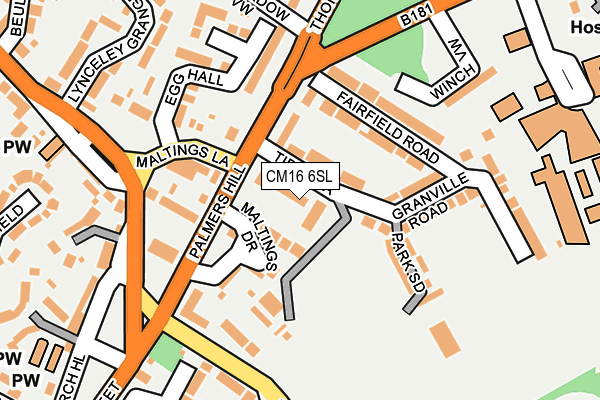 CM16 6SL map - OS OpenMap – Local (Ordnance Survey)