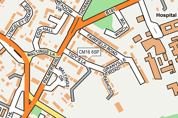 CM16 6SP map - OS OpenMap – Local (Ordnance Survey)