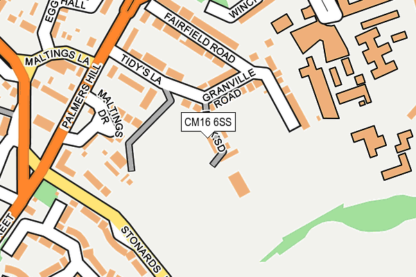 CM16 6SS map - OS OpenMap – Local (Ordnance Survey)