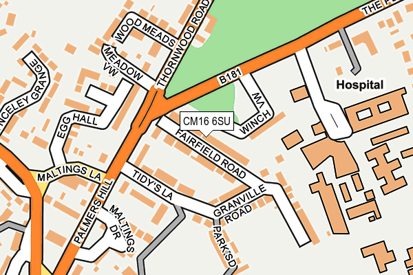 CM16 6SU map - OS OpenMap – Local (Ordnance Survey)