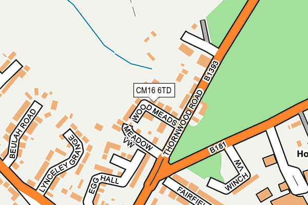 CM16 6TD map - OS OpenMap – Local (Ordnance Survey)