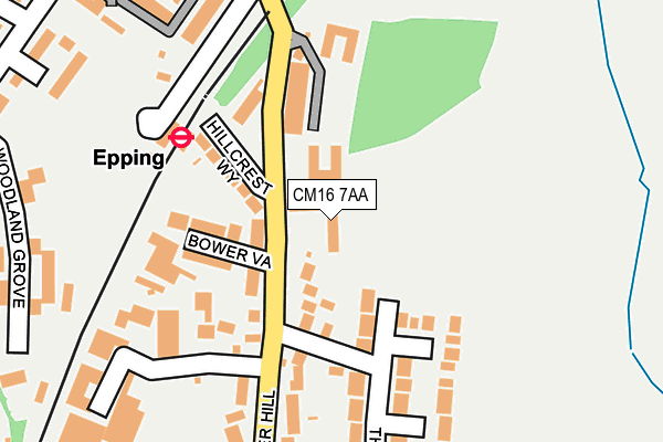 CM16 7AA map - OS OpenMap – Local (Ordnance Survey)