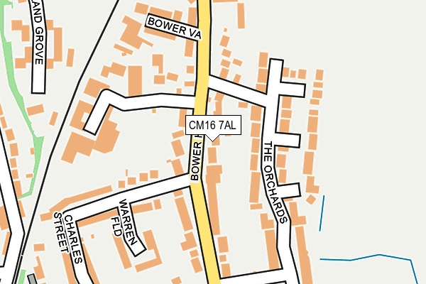 CM16 7AL map - OS OpenMap – Local (Ordnance Survey)