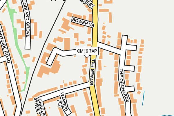 CM16 7AP map - OS OpenMap – Local (Ordnance Survey)