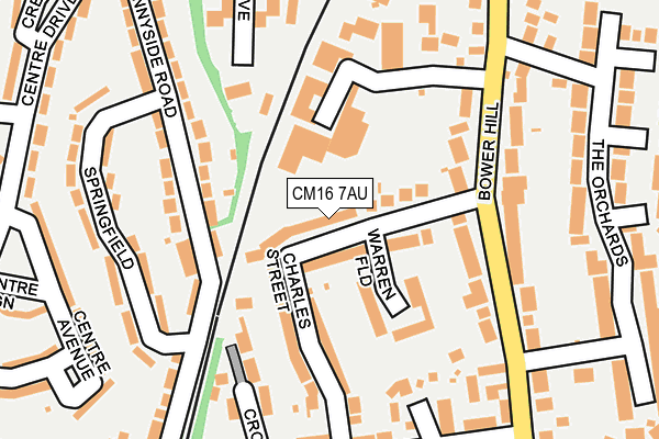CM16 7AU map - OS OpenMap – Local (Ordnance Survey)