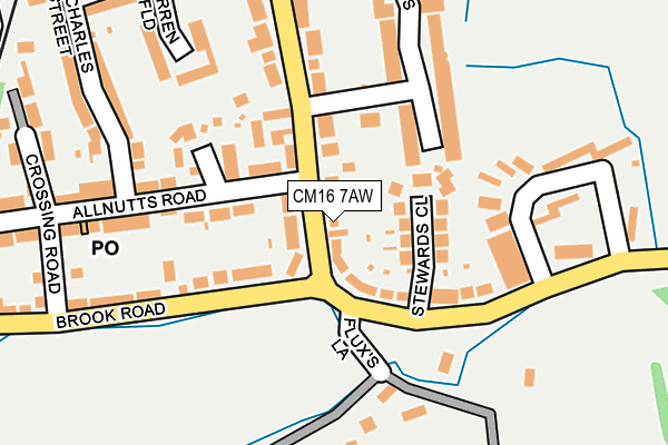 CM16 7AW map - OS OpenMap – Local (Ordnance Survey)
