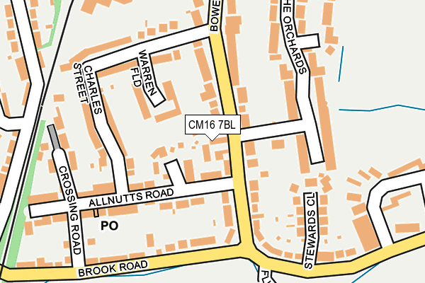 CM16 7BL map - OS OpenMap – Local (Ordnance Survey)