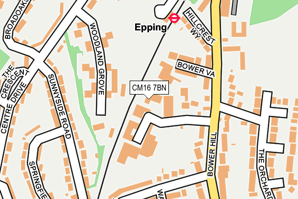 CM16 7BN map - OS OpenMap – Local (Ordnance Survey)