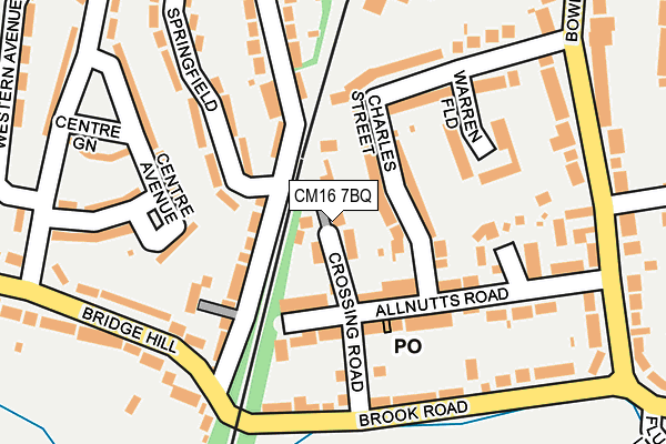 CM16 7BQ map - OS OpenMap – Local (Ordnance Survey)