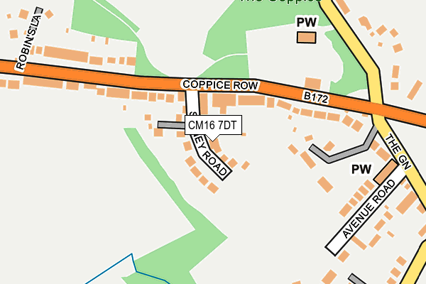 CM16 7DT map - OS OpenMap – Local (Ordnance Survey)